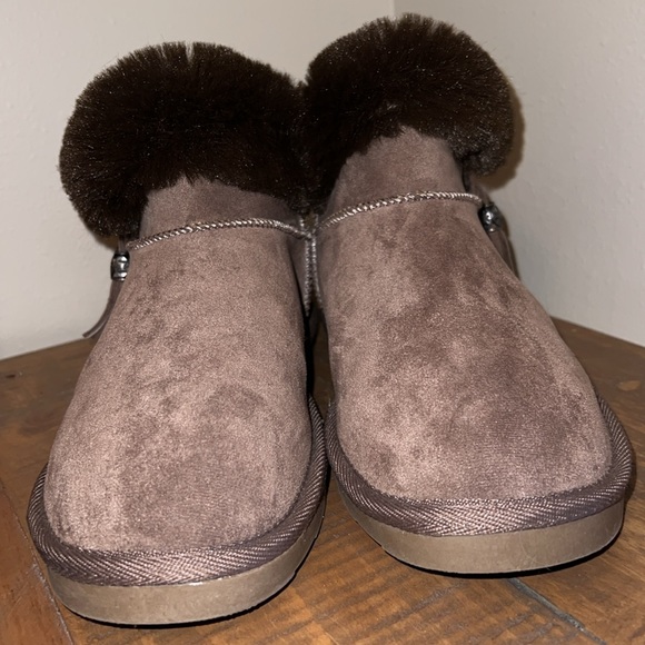 Brown Fur Ankle Boots - 10 - Picture 6 of 6